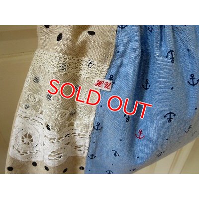 画像3: バンブー持ち手　布パッチバッグ