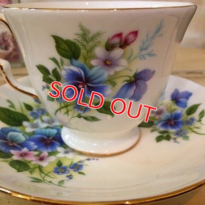 画像3: アンティーク カップ&ソーサー　パンジー