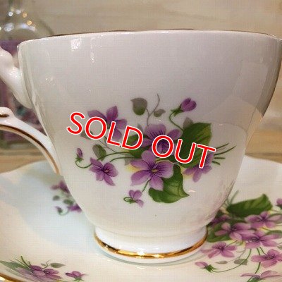 画像3: アンティーク カップ&ソーサー　すみれ