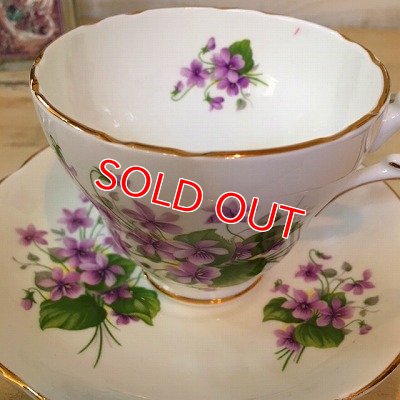 画像4: アンティーク カップ&ソーサー　すみれ