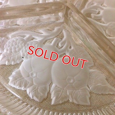 画像7: ヴィンテージ　フルーツエンボス　ガラスディッシュ