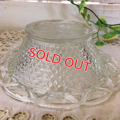 画像8: ヴィンテージ　ローズエンボス　ガラスボウル