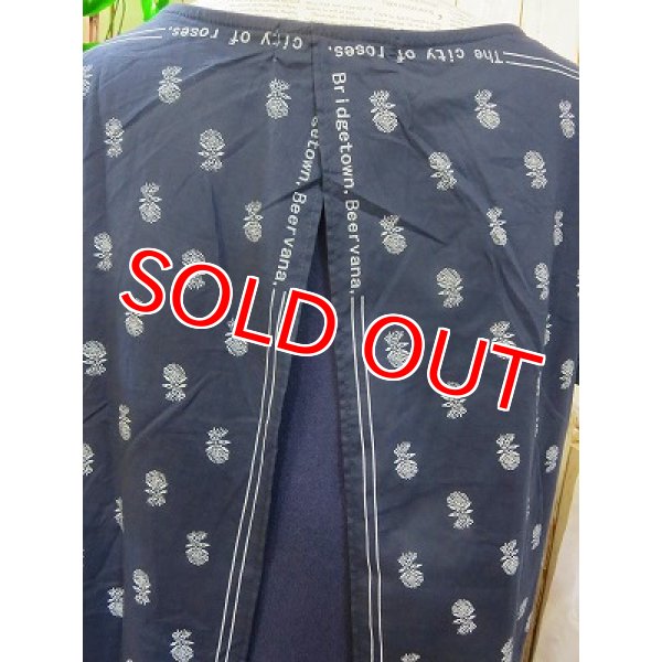 画像6: ポートランド　後身頃ハンカチプリント　ワンピース　ネイビー (6)