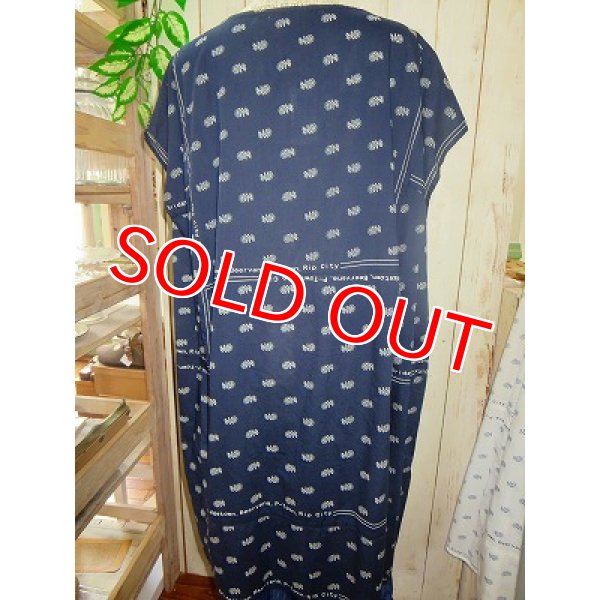 画像7: ポートランド　プリント　ワンピース　ネイビー (7)
