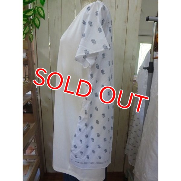 画像3: ポートランド　後身頃ハンカチプリント　ワンピース　ホワイト (3)