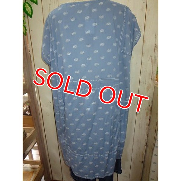 画像7: ポートランド　プリント　ワンピース　ブルーグレー (7)