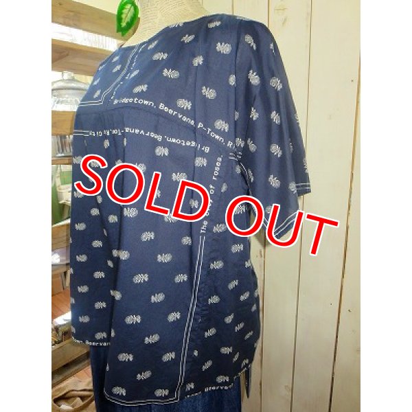 画像3: ポートランド　プリント半袖プルオーバー　ネイビー (3)