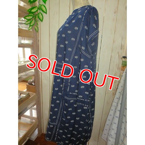 画像6: ポートランド　プリント　ワンピース　ネイビー (6)