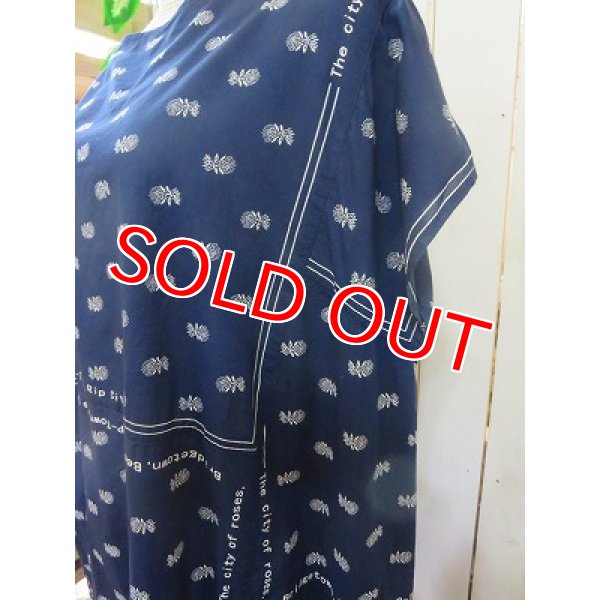 画像3: ポートランド　プリント　ワンピース　ネイビー (3)