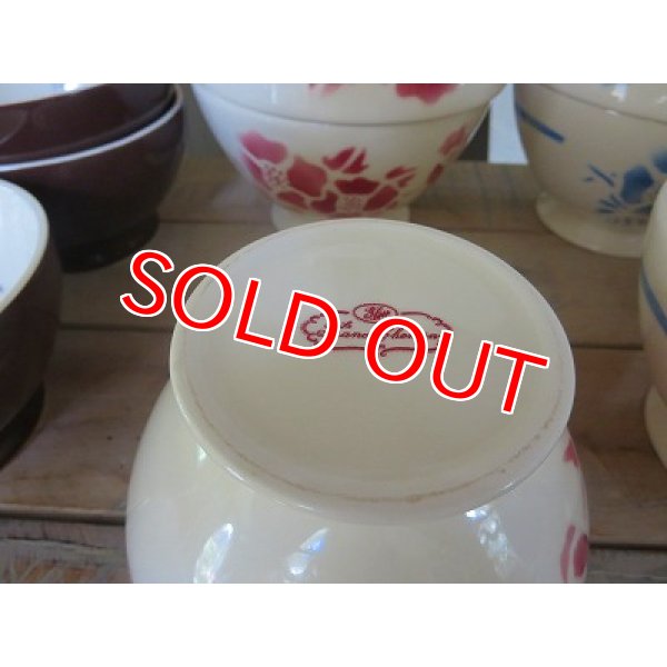 画像6: カフェオレボウル　fleur レッド (6)