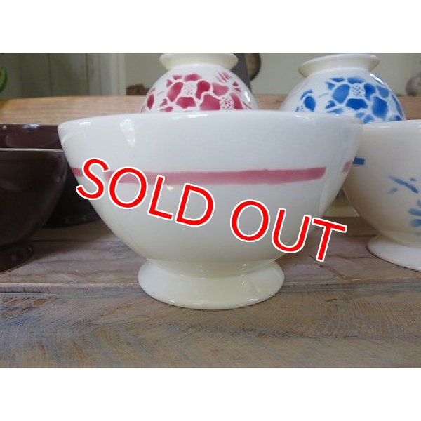 画像3: カフェオレボウル　fleur レッド (3)