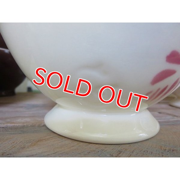 画像5: カフェオレボウル　fleur レッド (5)