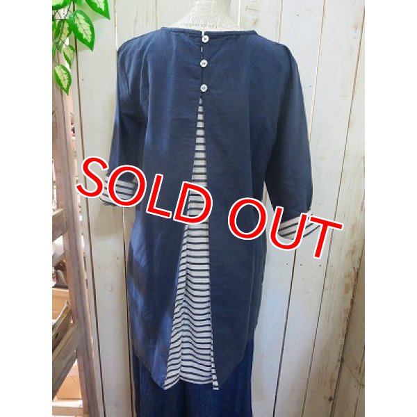 画像4: 2way バックポイントチュニック　ネイビー (4)