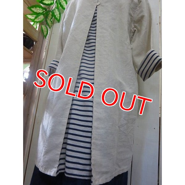 画像7: 2way バックポイントチュニック　ナチュラル (7)