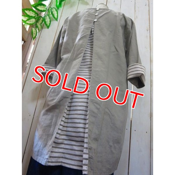 画像7: 2way バックポイントチュニック　モカ (7)