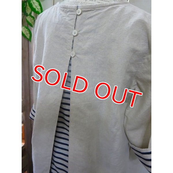 画像6: 2way バックポイントチュニック　ナチュラル (6)