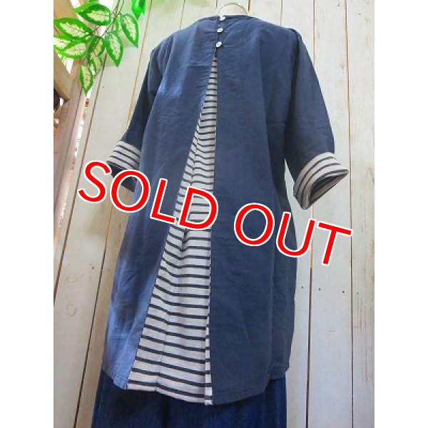 画像5: 2way バックポイントチュニック　ネイビー (5)