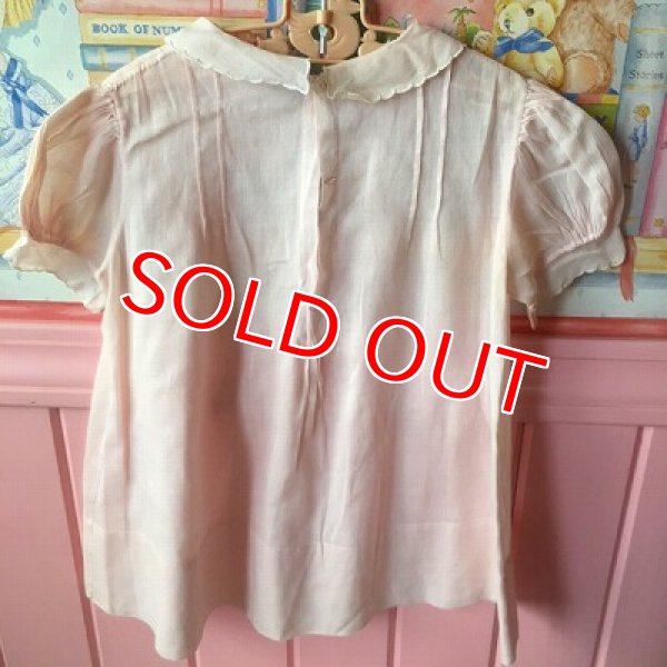 画像7: ヴィンテージ　ピンクベビードレス　ハンガー付き (7)