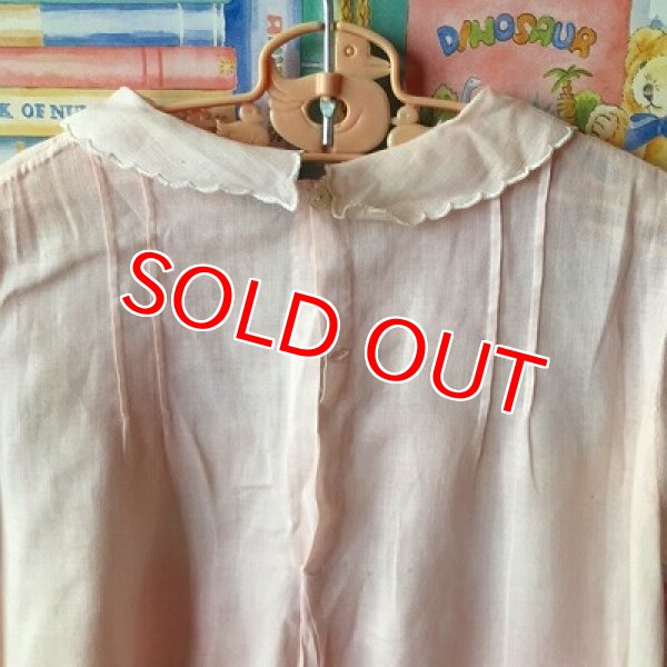 画像8: ヴィンテージ　ピンクベビードレス　ハンガー付き (8)