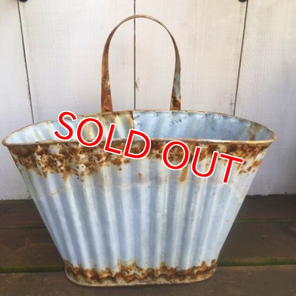 画像4: バケツ大小2個セット　トタン風 (4)