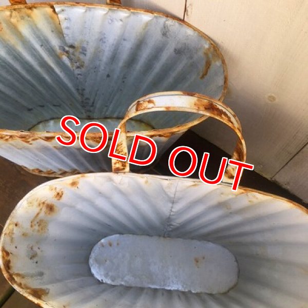 画像5: バケツ大小2個セット　トタン風 (5)