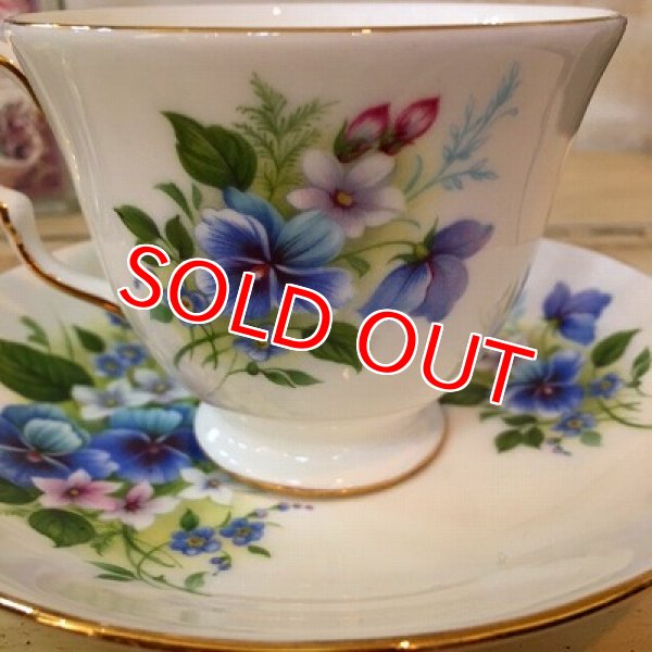 画像3: アンティーク カップ&ソーサー　パンジー (3)