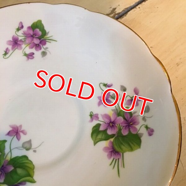 画像7: アンティーク カップ&ソーサー　すみれ (7)