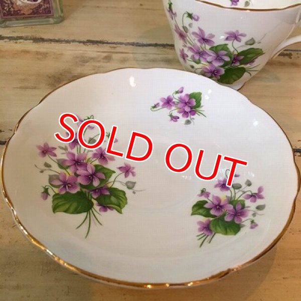 画像5: アンティーク カップ&ソーサー　すみれ (5)